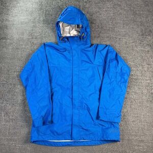 Mountain Equipment Co-op Rain Jacket Womens 12 Blue Ripstop Hooded Shell